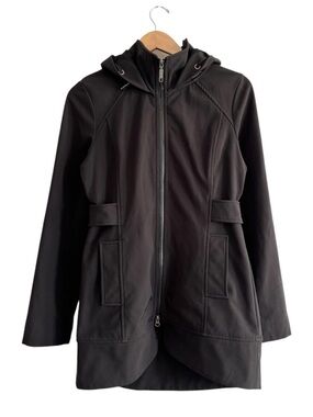 Three Stones Softshell Hooded Active Sport Jacket with Zip Front